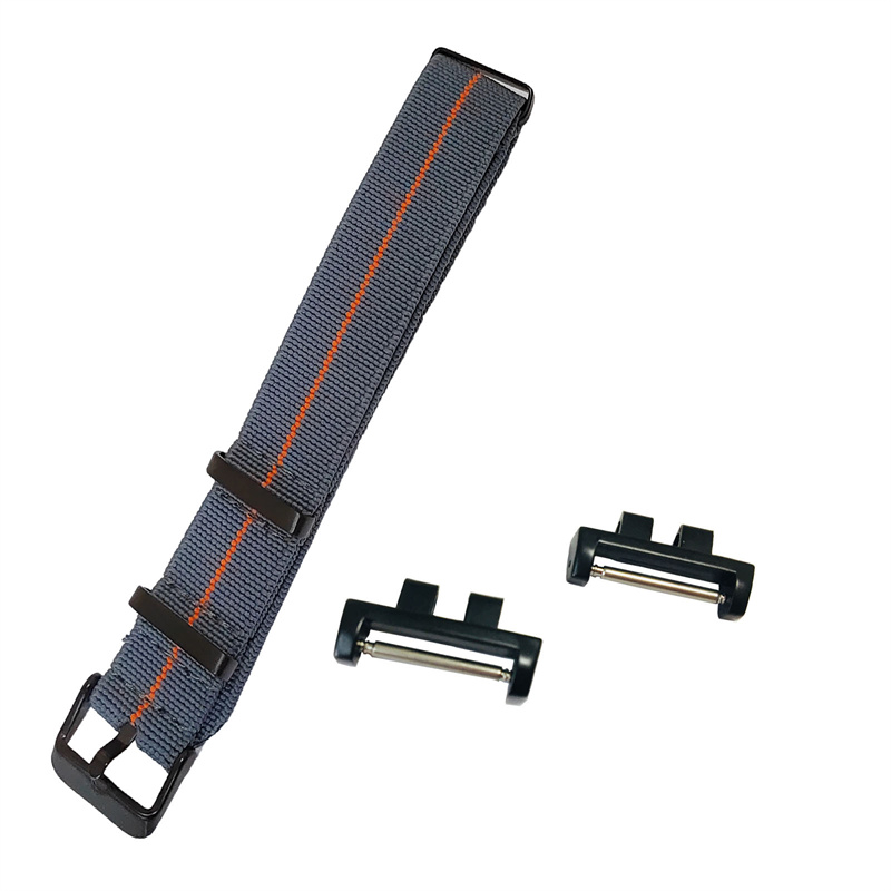 20mm Nylon One Piece Watch Band Military Style Parachute Premium Striped Elastic Watch Strap for Casio GShock GMW-B5000 Metal Square