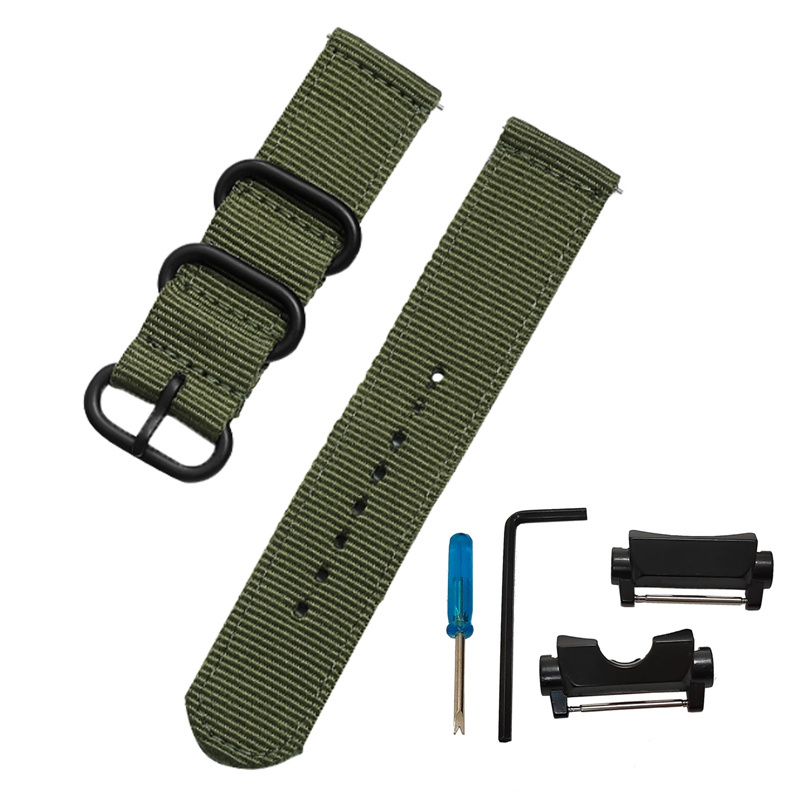 24mm 2-piece Nylon watch band strap Metal Adapters for GGB100 Casio GShock GG-B100