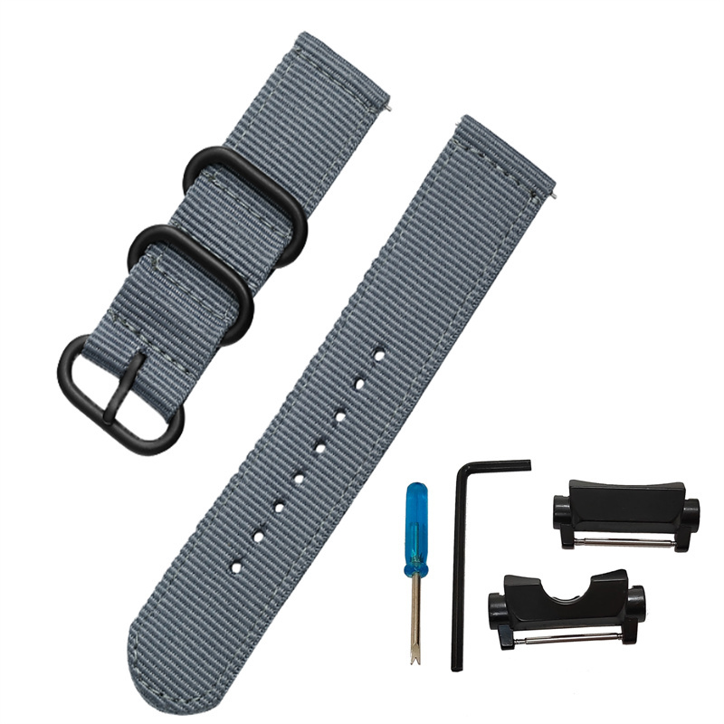 24mm 2-piece Nylon watch band strap Metal Adapters for GGB100 Casio GShock GG-B100