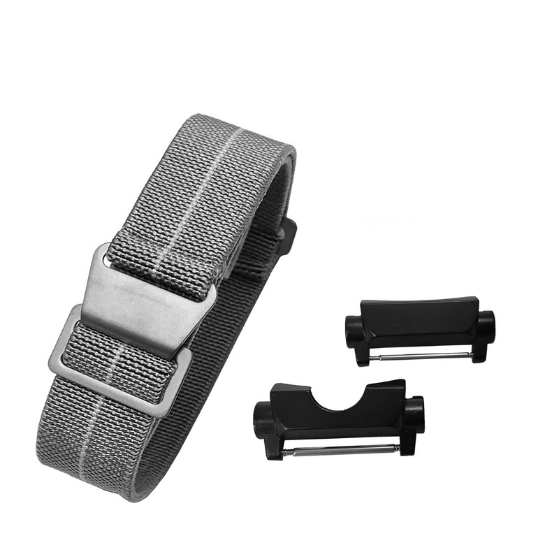24mm French Troops Parachute Style Watch Band Elastic Fabric Nylon Watch Strap Hook Buckle for GGB100 Casio GShock GG-B100