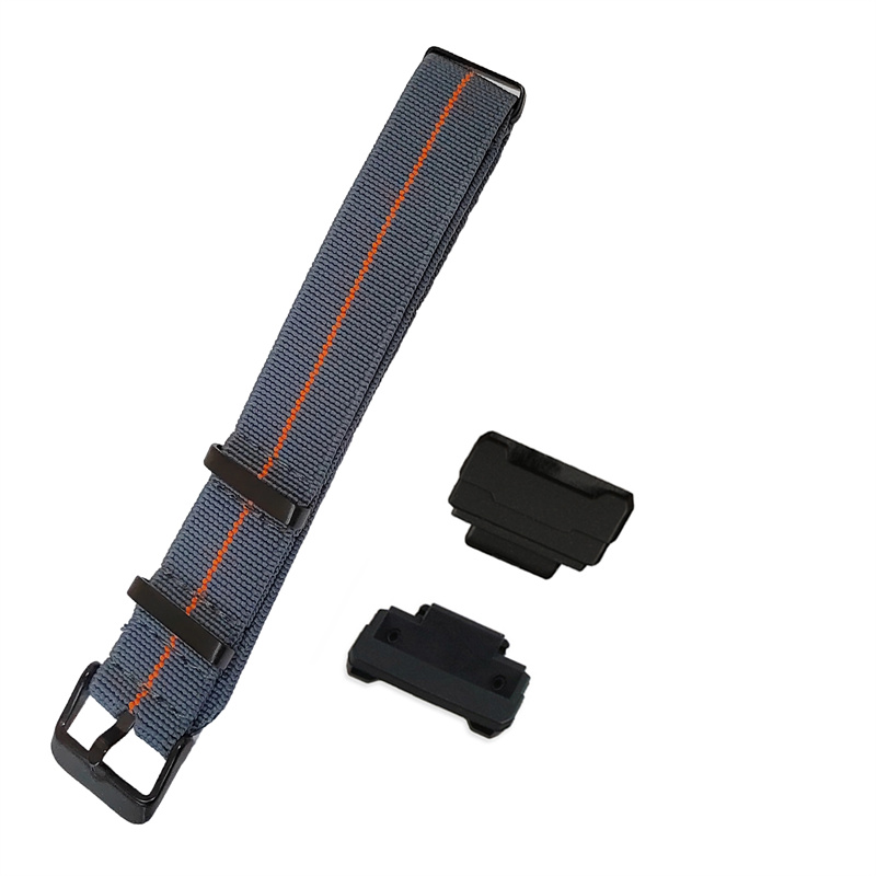 22mm Parachute Premium Striped Elastic Watch Strap Metal Adapters Kit for Casio GShock MIL-Shock DW-5600 DW-6900 G-5700 GA-100 GDF-100 GL-7200 GLS-5600 Series