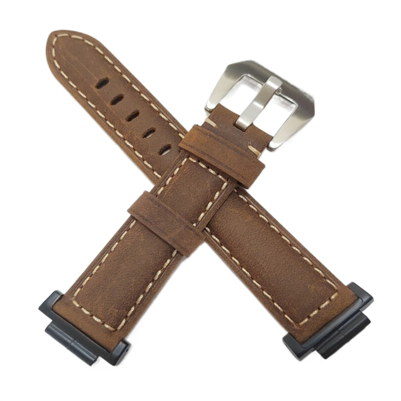 20mm Universal Vintage Top Grain Leather Watch Strap Metal Adapters Kit for Casio GShock 5600/5610 G100 GW2310 DW6600/GW6900 GA800 5700