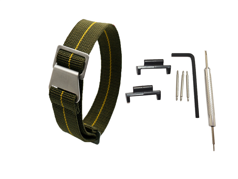 20mm French Troops Parachute Style Watch Band Elastic Fabric Nylon Watch Strap Hook Buckle for Casio GShock 5600/5610 G100 GW2310 DW6600/GW6900 GA800 5700